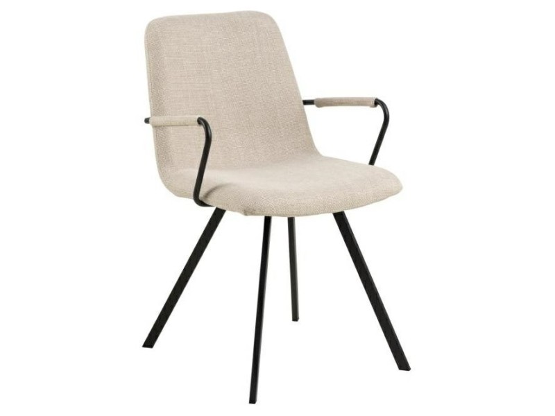 Krzesło z podłokietnikami Selina beżowe - ACTONA